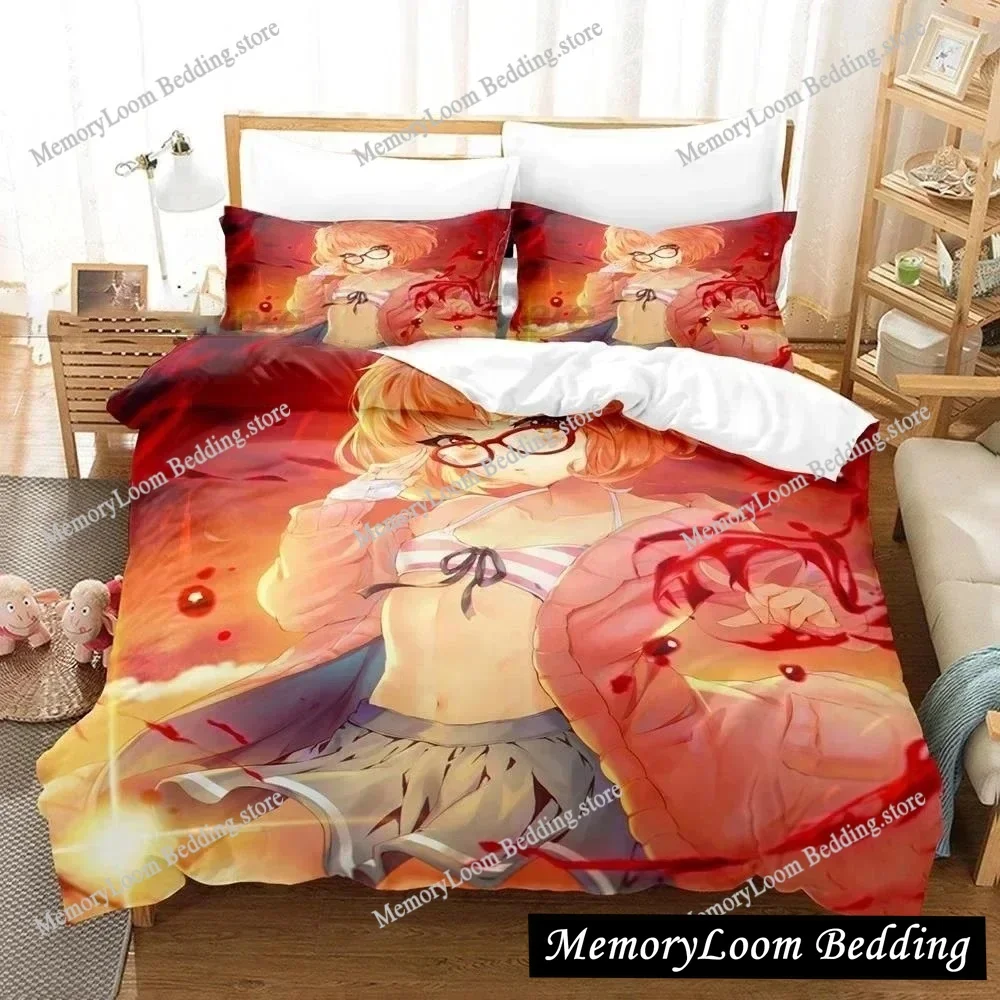 

3D Beyond The Boundary Mirai Kuriyama Bedding Set Boys Girls Twin Queen Size Duvet Cover Kids Adult Home Textiles Quilt Cover