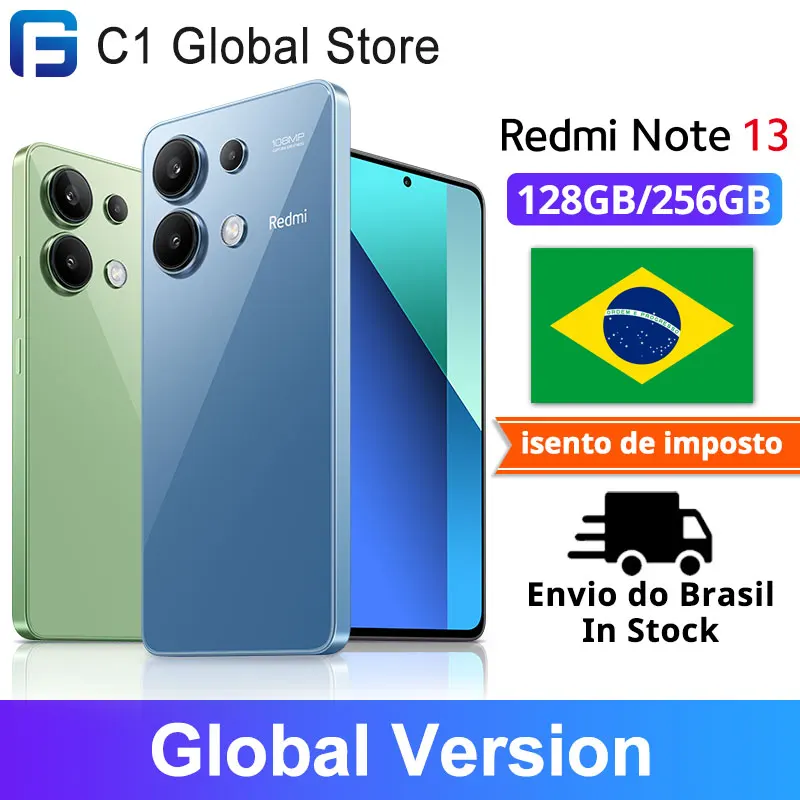 Global Version Xiaomi Redmi Note 13 Smartphone Snapdragon® 685 108MP camera 120Hz AMOLED display 33W charging