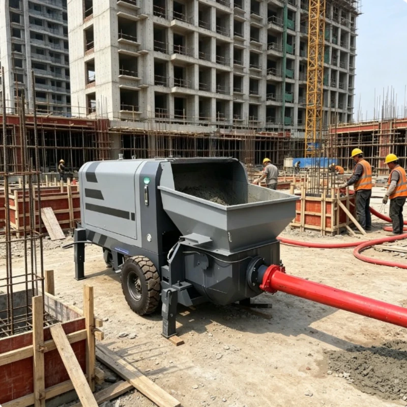 High Suction Diesel Concrete Pump Good Material Absorption Pump For Construction Pouring and Group Construction Operations