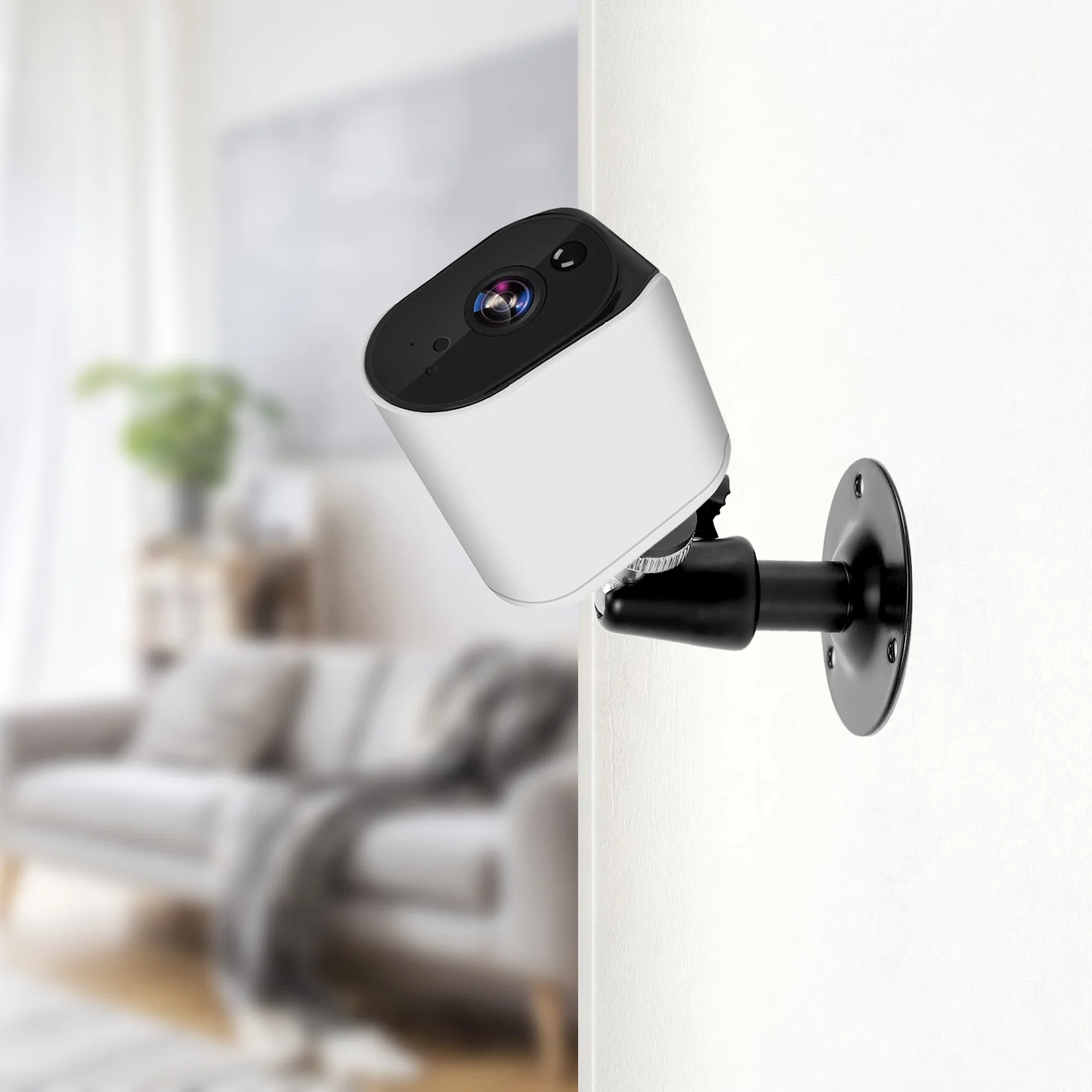 Wall mount black Metal surveillance camera wall mount 7,62 cm