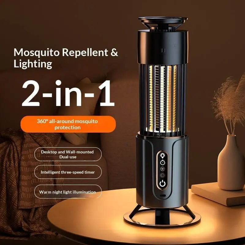 2-in-1 Anti Mosquito Killer Lamp Silent Electronic Bug Trap Safe for Baby Kids Home Bedroom Office Outdoor Use view 6