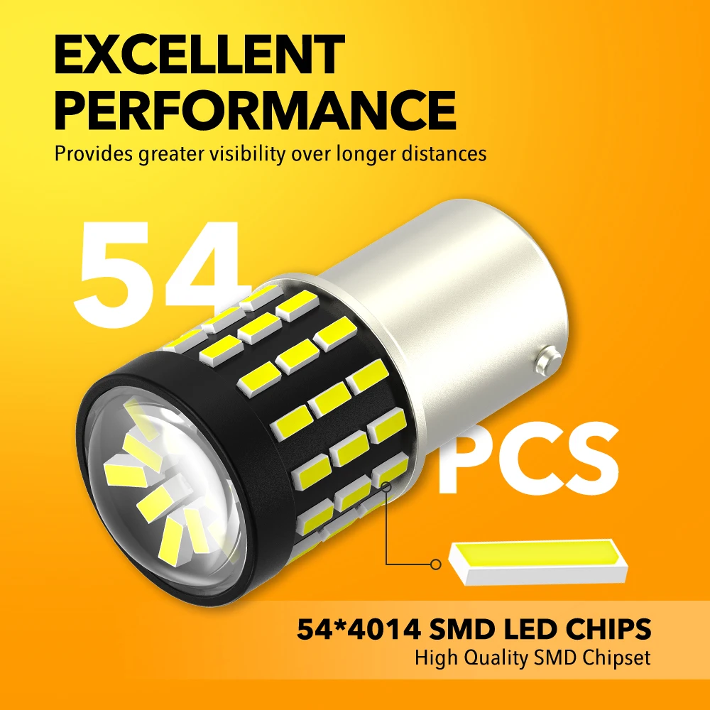 2Pcs Canbus P21W LED 1156 7506 BA15S Reverse Light Blub Lamp For Volvo C30 C70 S40 S60 S70 S80 V40 V50 V60 V70 XC60 XC70 XC90