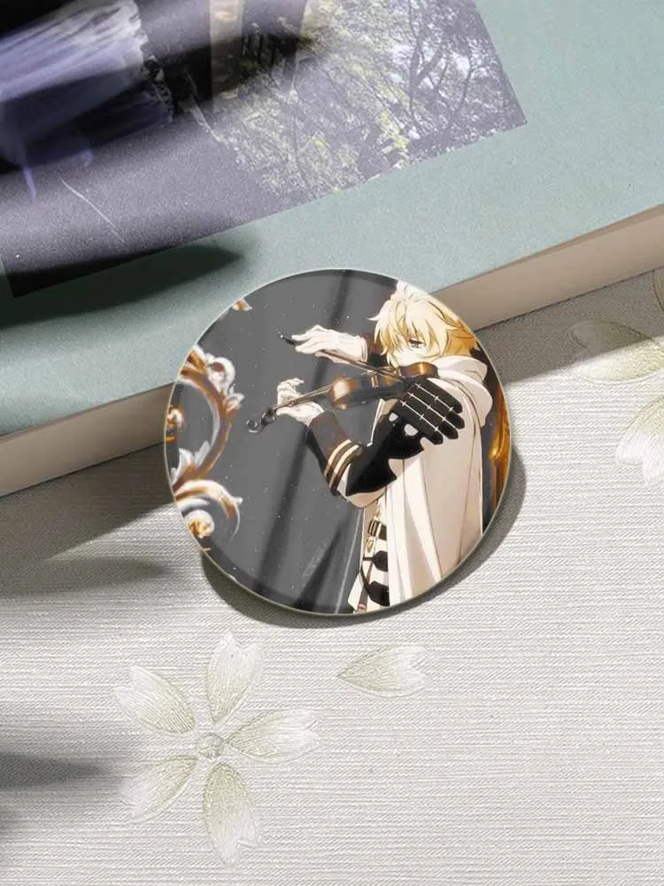 58/44/32mm Anime Seraph of The End Pins Tinplate Brooch Figure Icon Badge Handmade Brooches for Backpack Clothes Decoration