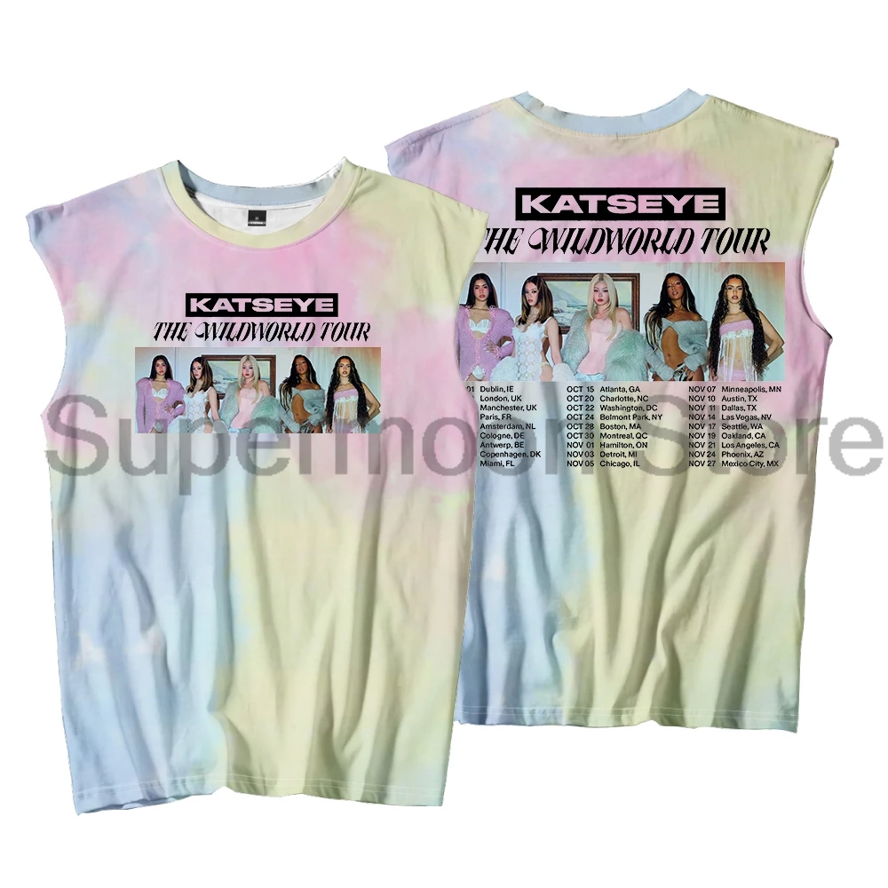 Kpop Katseye The Wildworld Tour 2026 Tank Tops Unisex Sleeveless Vest Women Men Outdoor Streetwear Tops