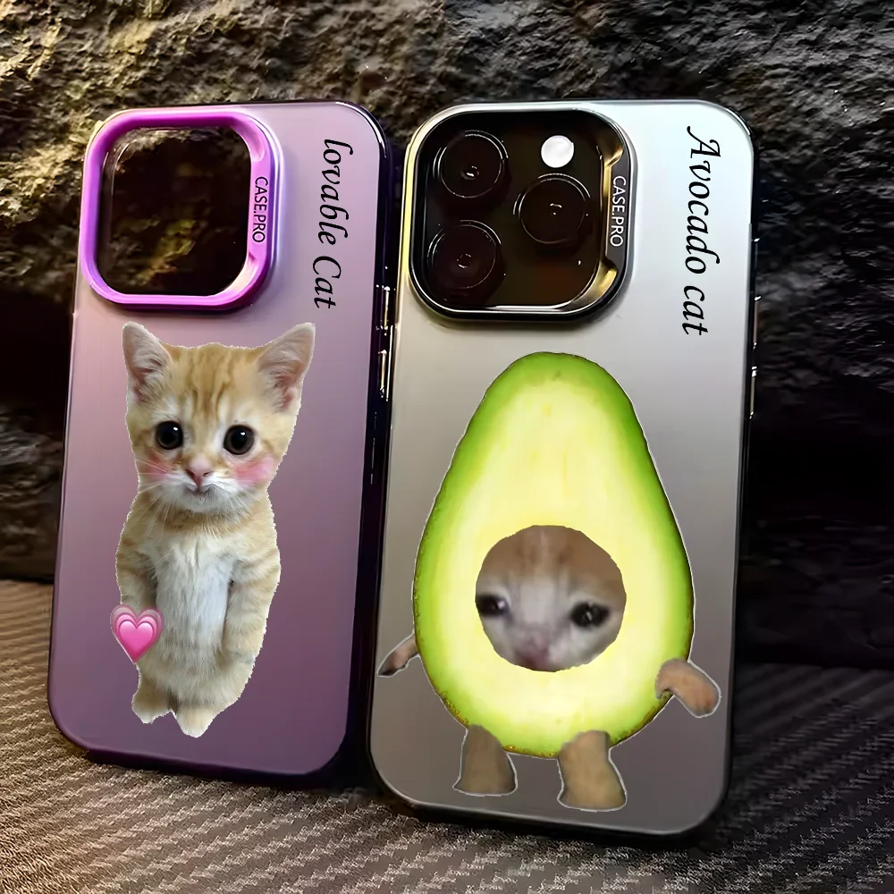 

Friend Funny Cute Cat phone case for iPhone 16 15 14 13 12 11 Pro/ Max/Plus shock-proof rear cover anti-fingerprint