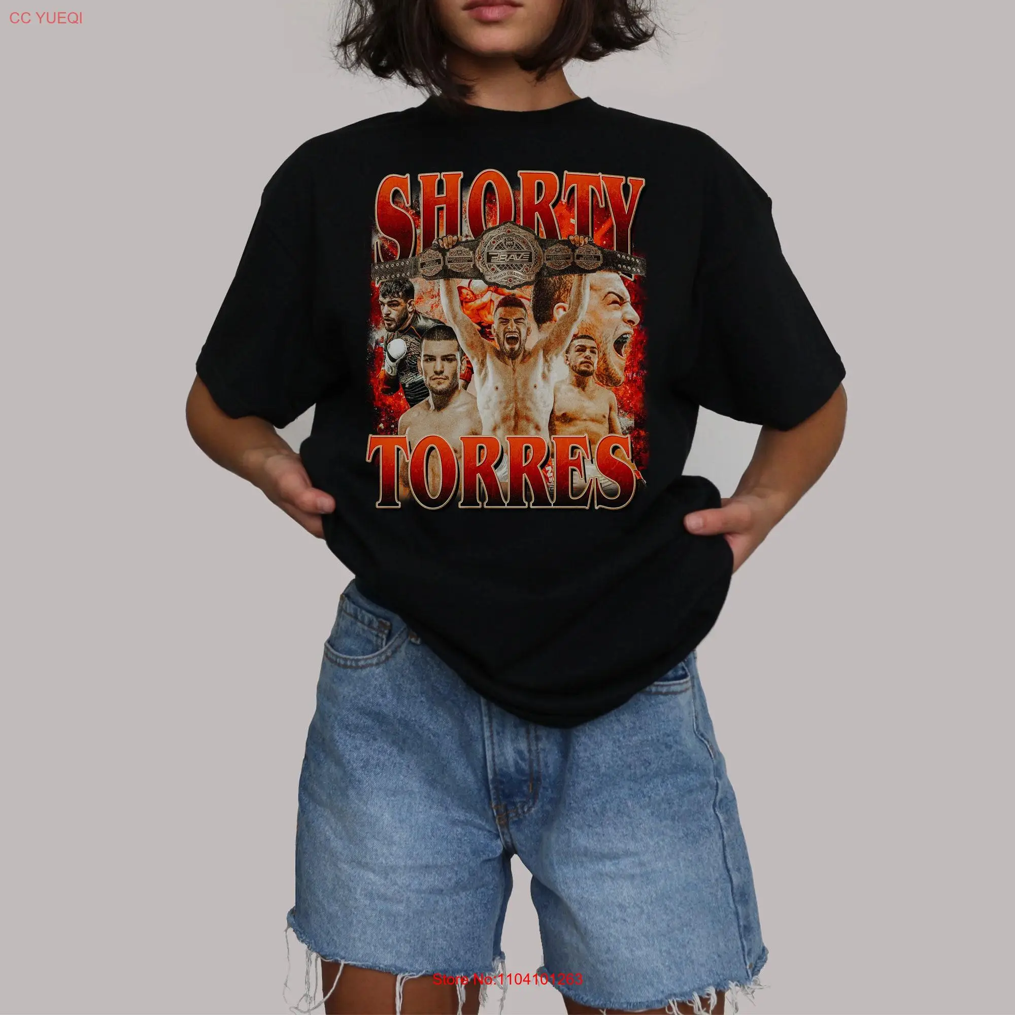 Shorty Torres Vintage Bootleg T Shirt Jose Retro 90s Professional Boxer Fan  long or short sleeves