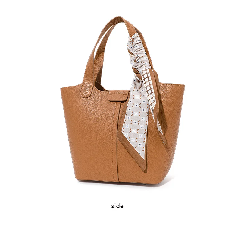 Aidrani Echtleder-Beuteltasche für Damen, Handtasche im Korbstil aus Rindsleder mit Litschi-Muster, vielseitige Umhängetasche für den Arbeitsweg – Detail 10