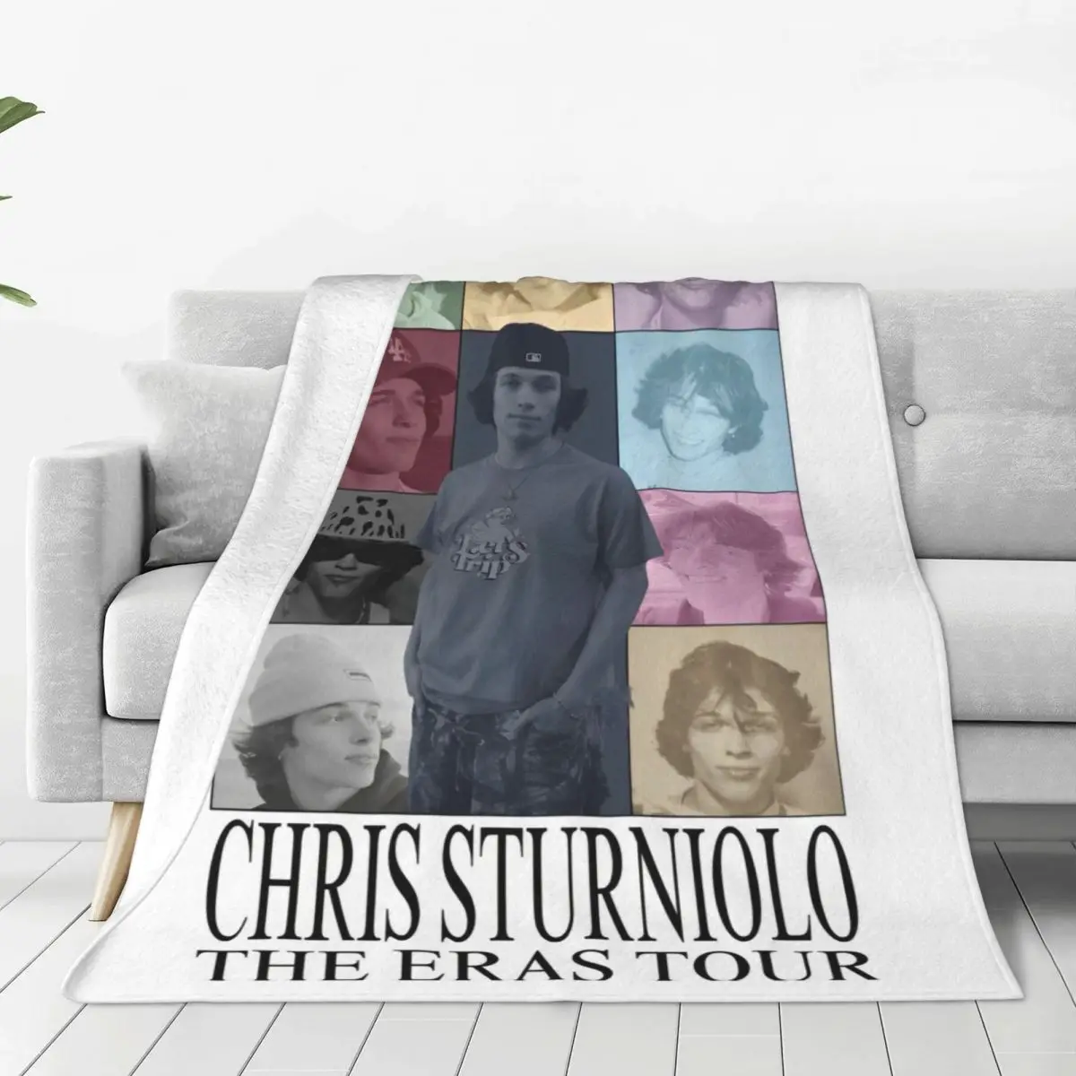 Sturniolo Triplets Blanket Chris Eras Tour Poster Warm Pattern Plush Throw Blanket For Outdoor Flannel Bedspread Bed Cover