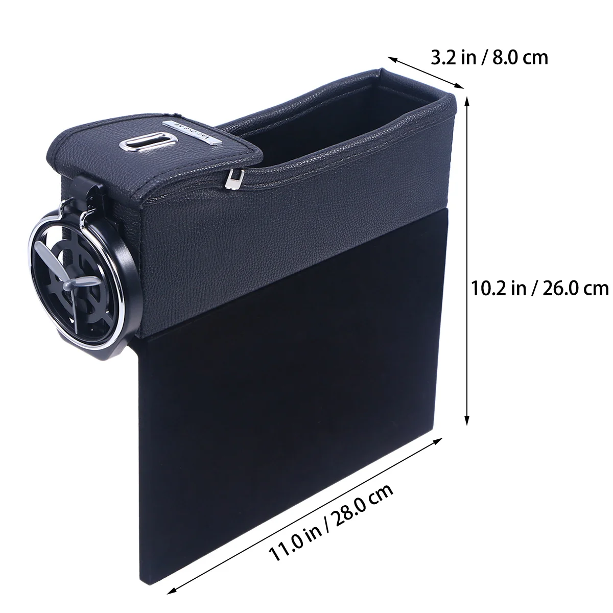 حافظة مقعد السيارة، حامل متعدد الوظائف للهاتف، ورق المال، أسود يمين، سهل التركيب، صندوق تخزين السيارة لمعظم الفجوات