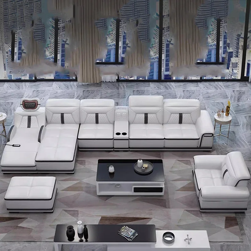 

Lazy Couch Living Room Sofas Leather Nordic Floor Designer Lounge Sofas Relaxing Decor Balcony Muebles Lounge Suite Furniture