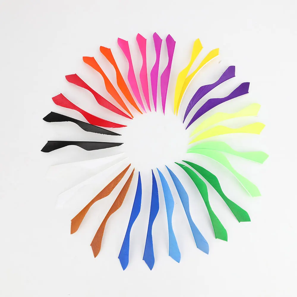 

50 шт., перо индейки для стрельбы из лука, 5 дюймов, настоящая индейка, стрела, оперение, многоцветная лопатка для стрелы, аксессуар для охоты и стрелы