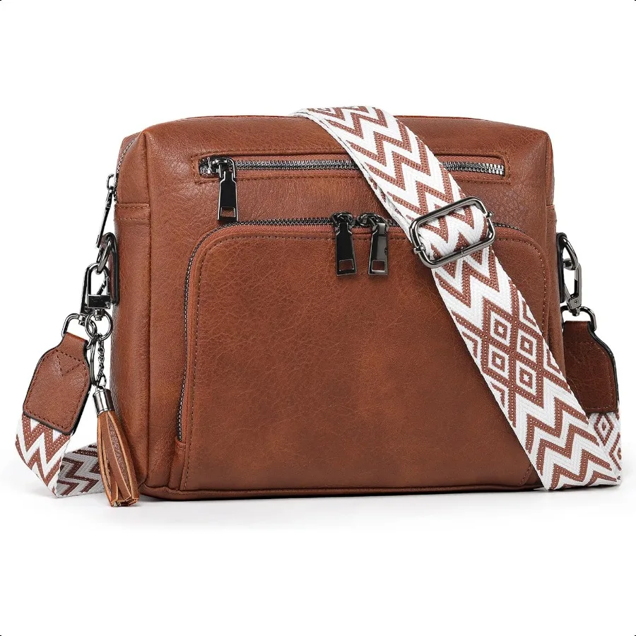 

Crossbody Bags for Women MultiPockets Purses for Women Vegan Leather Shoulder Bag with Ajustable Strap for Shopping