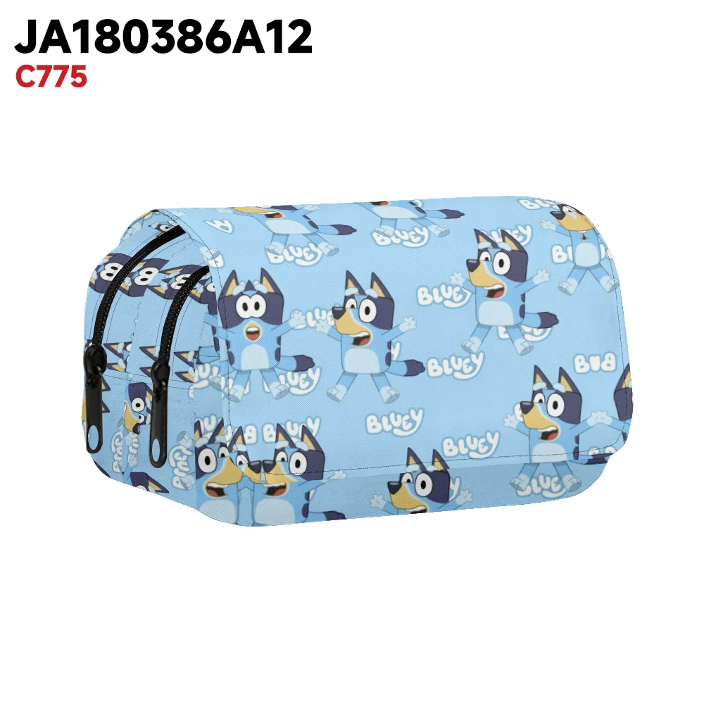 ثلاثية الأبعاد Bluey مطبوعة بالكامل رفرف القلم حقيبة صندوق أدوات مكتب مقلمة طالب المدرسة الابتدائية والثانوية حقيبة مدرسية الكرتون