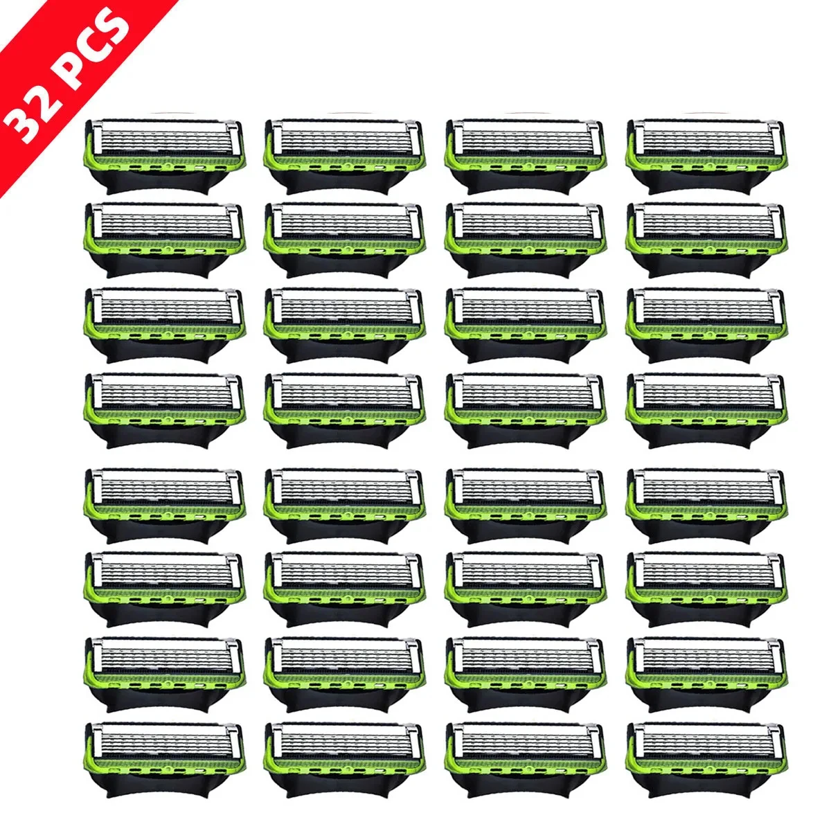 4-48 PCS Stainless Steel Blade Sharp 5 Layer Safety Razor for Fusion Manual Razor Blades Replacement Refills Blades