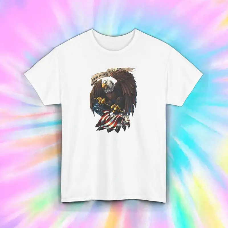 

Футболка «Эти цвета не бежать» S 5XL с американским флагом Eagle Patriotic
