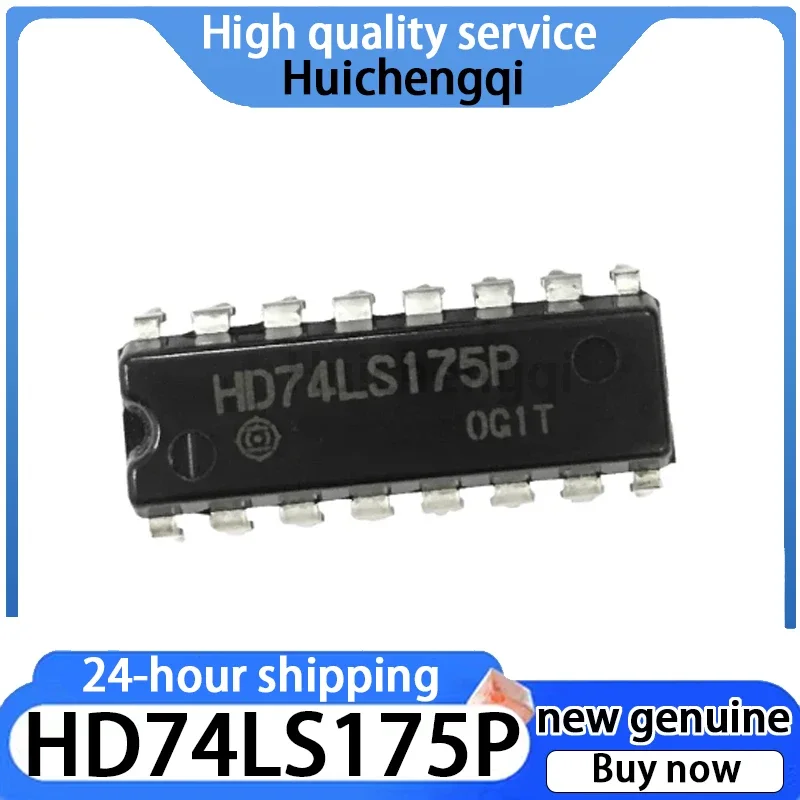 5PCS Genuine HD74LS175P Inline DIP-16 Four-way D-type Trigger Logic Chip