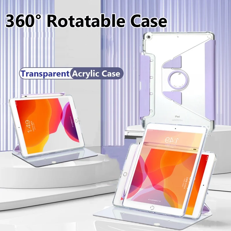 360° Rotatable Magnetic Case for Ipad 10th 10.9 2022 Pro 11 2021 2020 2018 Air 5 4 Air 3 2 1 10.2  2019 2020 2021 9.7 2017 5th 6