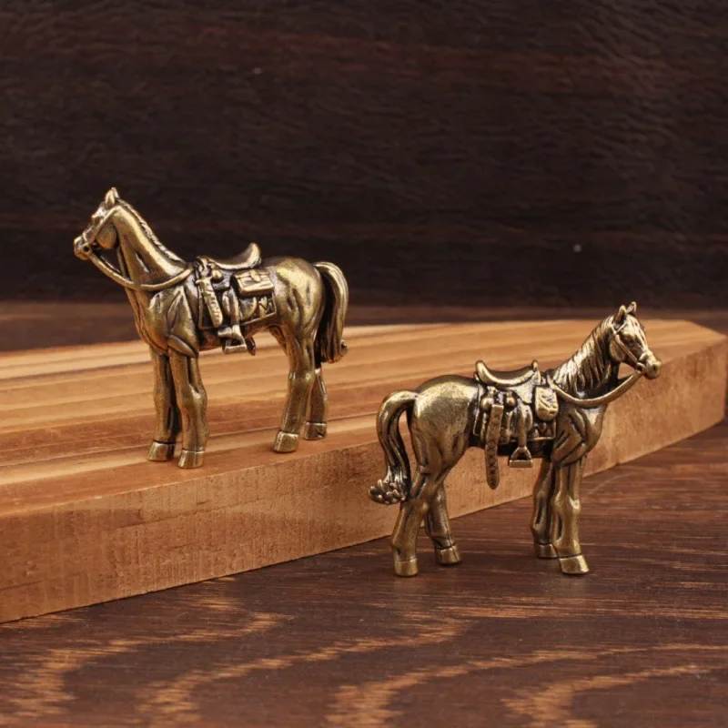 Horse Figure Home Decor Ornament, Zodiac Sign, Horse Brass Statue Ornament Get Rich Immediately, Handicraft, Brass Ornament