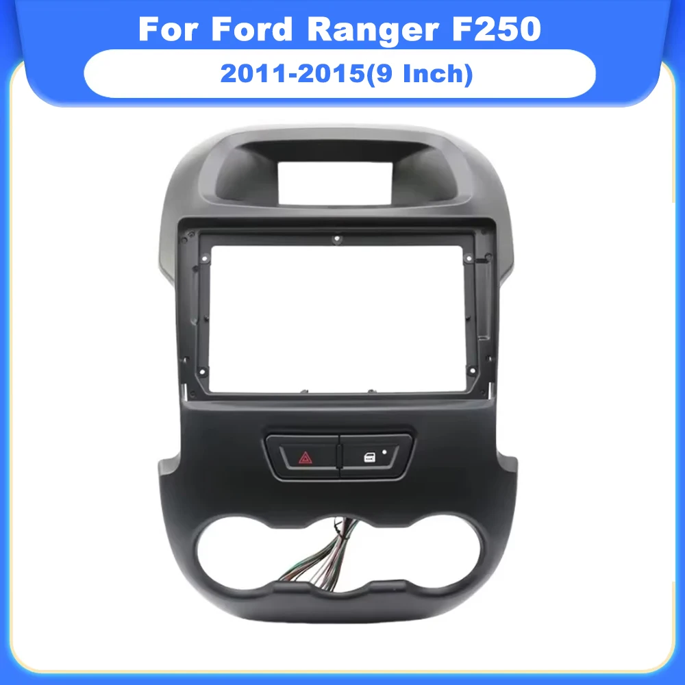 

9 Inch Car Frame Fascia Adapter Canbus Box Decoder Android Radio Audio Dash Fitting Panel Kit For Ford Ranger F250 2011-2015