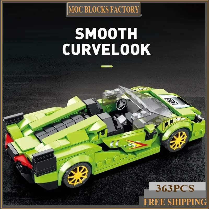 

DIY Sport Car 363 PCS Model Building Blocks Supercar Super Classic Car Vehicle Assemble MOC Brick Toy for Adult Kid Boy Gift