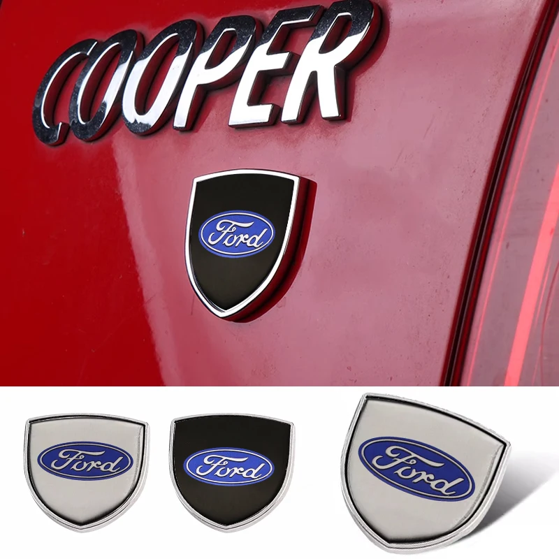 Emblema de Metal 3D para coche, pegatina para ventana y cuerpo, calcomanía de estilo para Ford Focus Mustang Mondeo Fiesta Ecosport Kuga Fusion Ghia Galaxy MK2