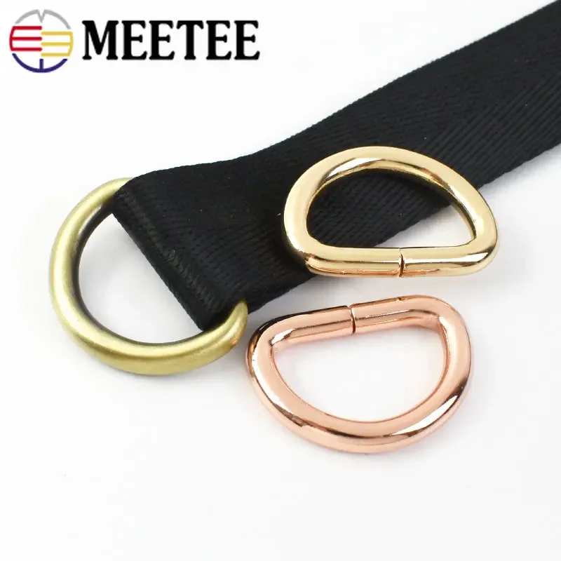 10/20/50Pcs Meetee 25mm Metal O Dee D Ring Buckles Webbing Clasp DIY Bags Purse Strap Belt Dog Collar Chain Hardware Accessories