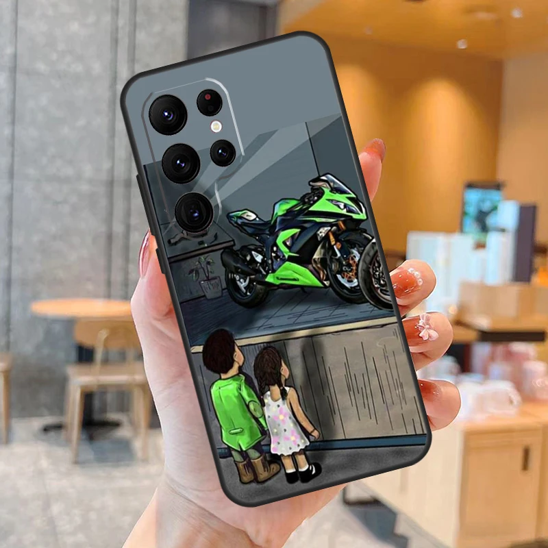 Funda de teléfono con pantalla para motocicletas Samsung Galaxy S25 S24 S23 S22 S20 S21 Ultra S9 S10 Plus S25 FE