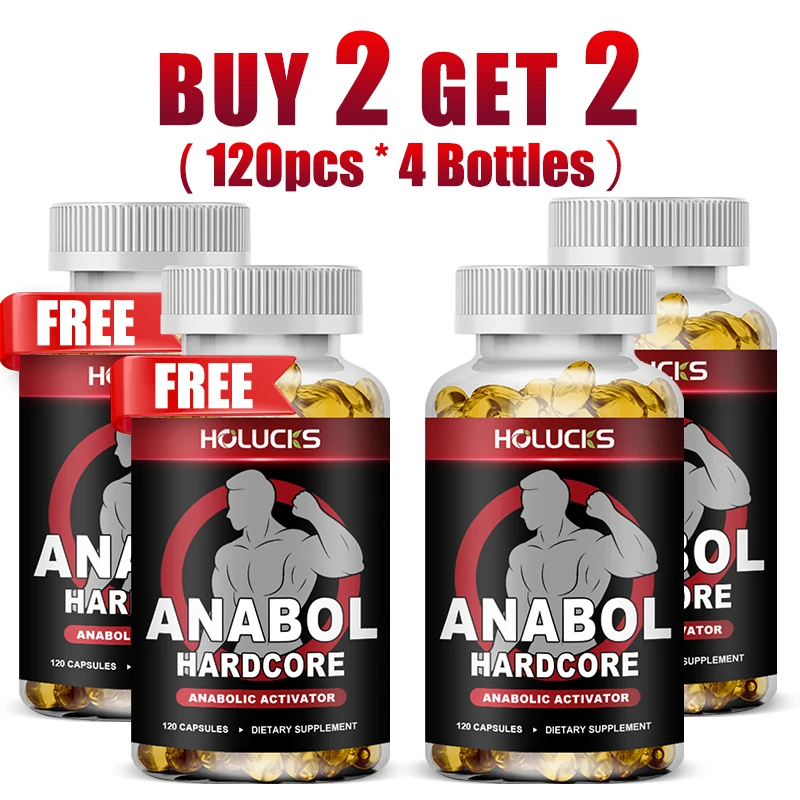 Anabol Hardcore Anabolic Activator Capsules, with Muscle Builder & Shred Complex, Boost Muscle Recovery, Strength & Performance