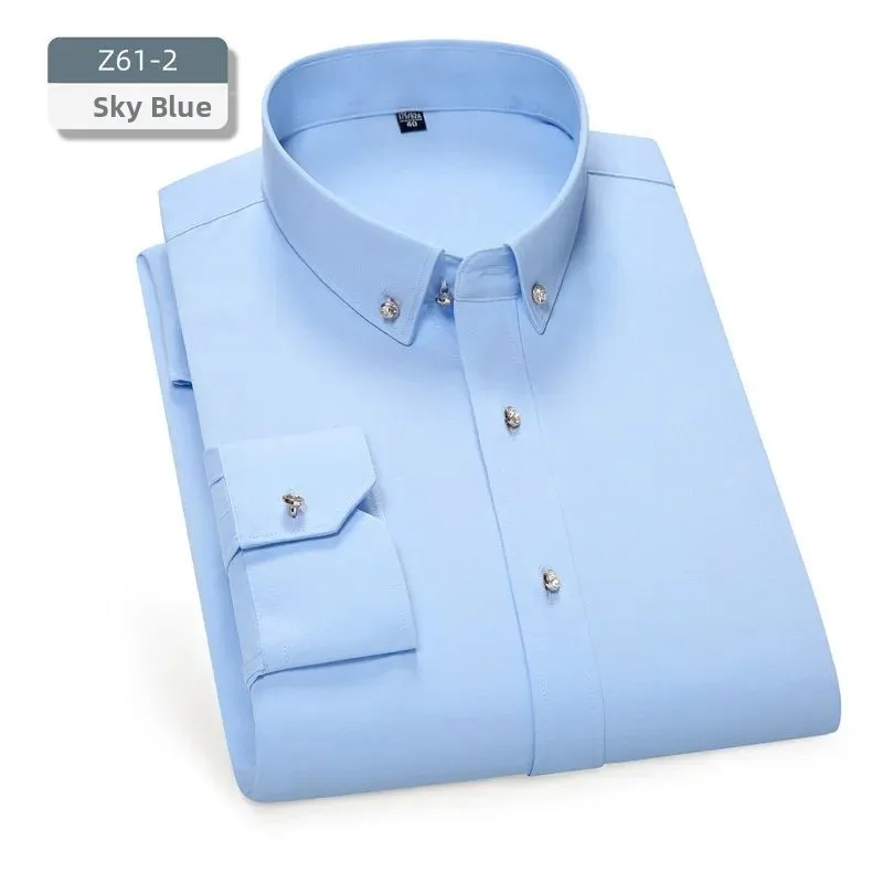 

Men's Faionable Casual Formal irt Long Sve Silk Top Ele Classy Trendy Garment for Men