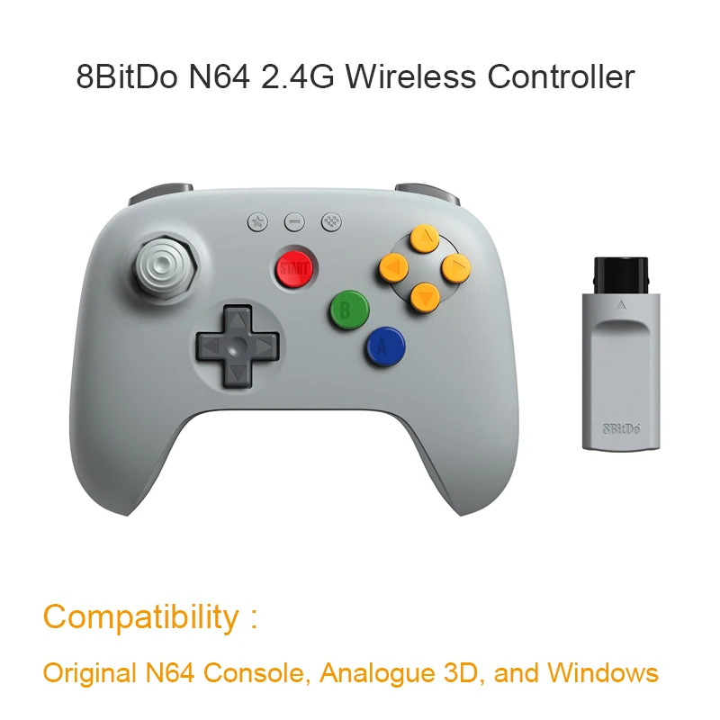 8BitDo N64 2.4G Wireless Controller with Adapter