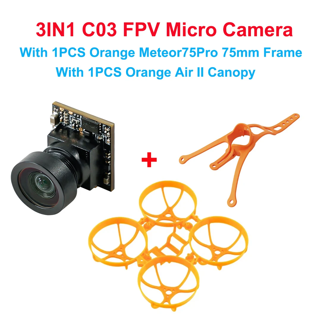 BETAFPV C03 Micro Caméra FPV 1200TVL CMOS 1/3″ – Objectif 2.1mm FOV 160°, NTSC 4:3, Pour Drones Whoop Meteor Et Micro Canopy