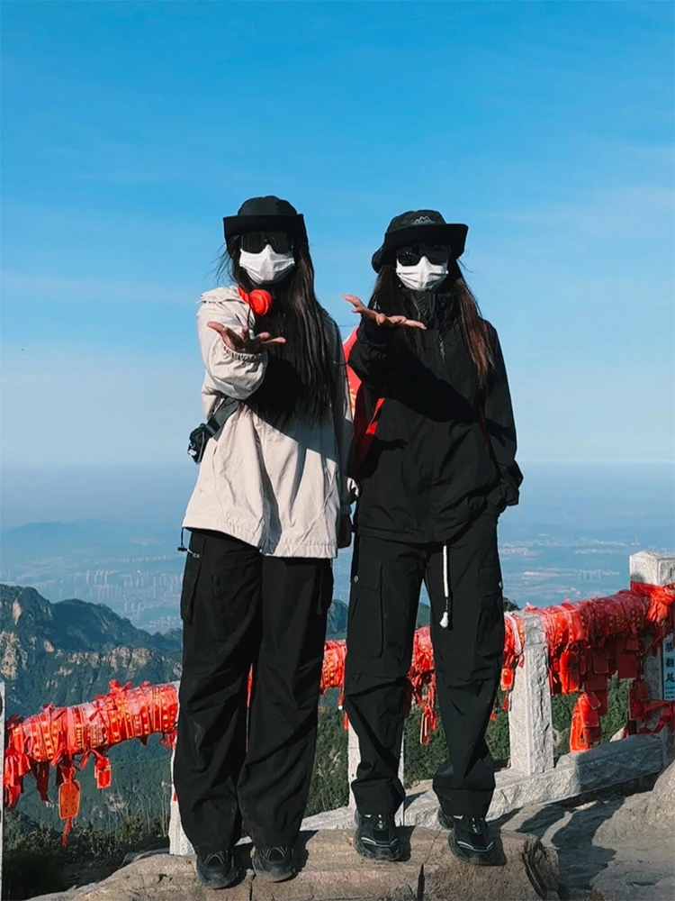 

Легкий мужской костюм для походов и альпинизма Bla Samurai, молодежный, для активного отдыха, приталенный, с застежкой-молнией