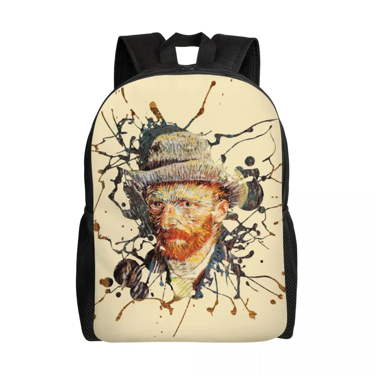 Vincent Van Gogh Splat Backpack for Men Women Water Resistant College School Painting Bag Print Bookbag