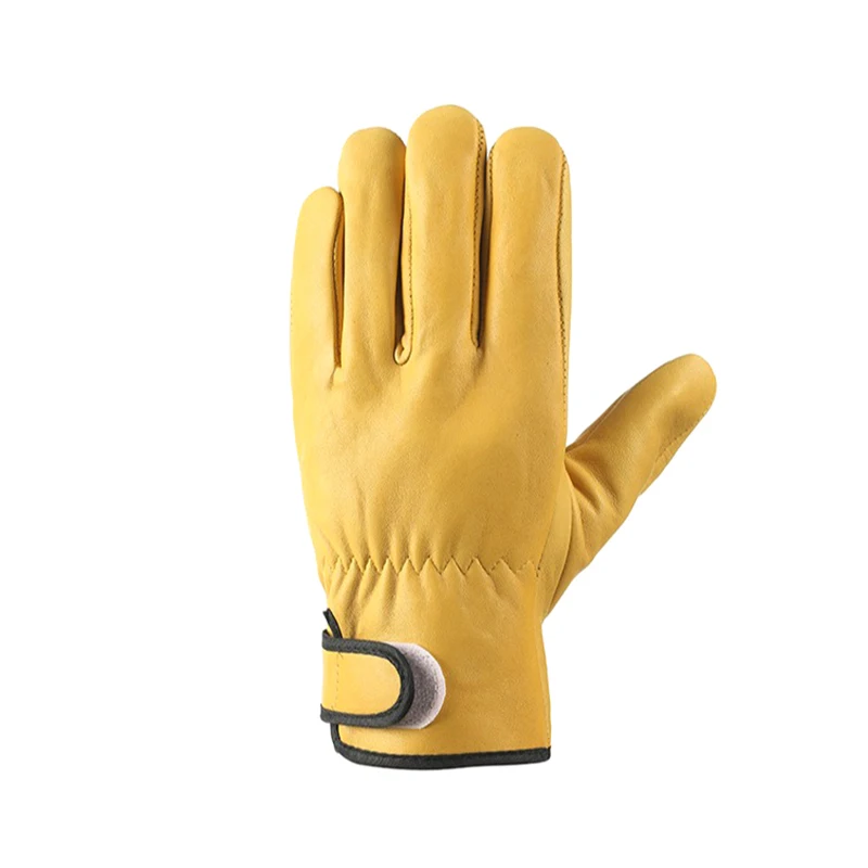 Work Gloves Sheepskin Leather Workers Work Welding Safety Protection Garden Sports Moto Driver Welder Wear-resistant Gloves