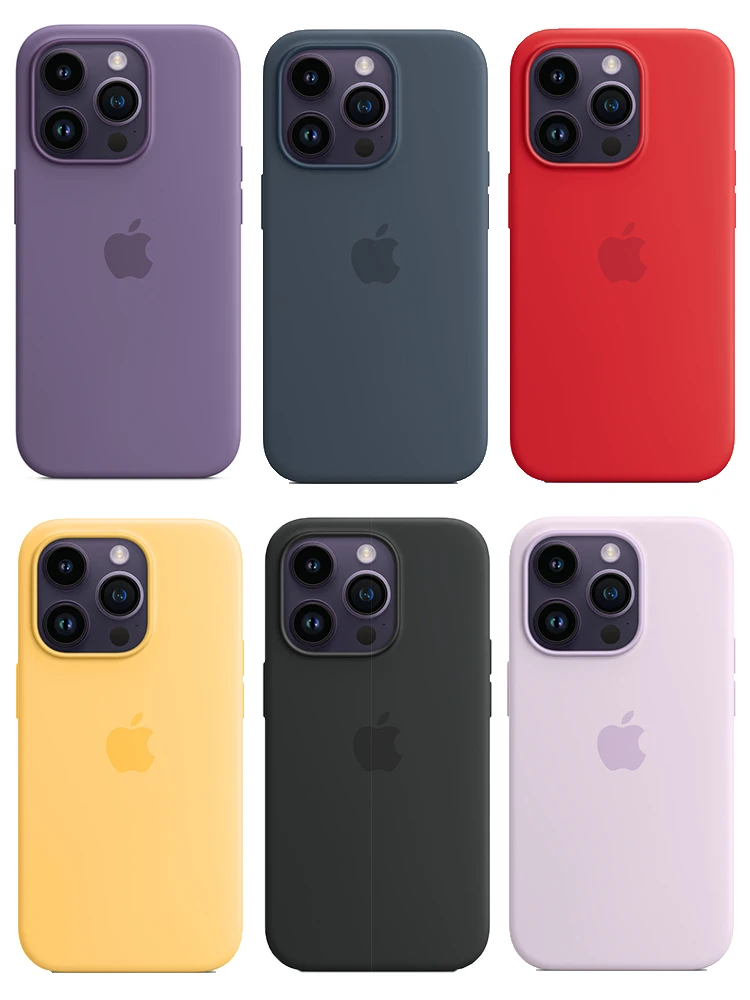 Capa de silicone original luxuosa para Apple iPhone, capa oficial para iPhone 11, 12, 13, 14, 15 Pro Max, X, XS, XR