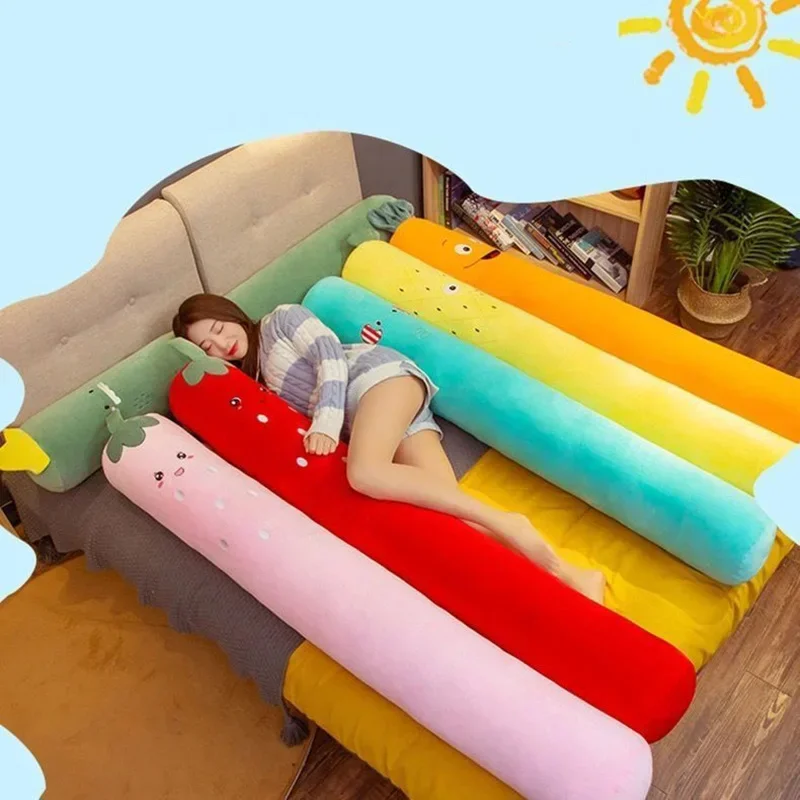 Cute Cylindrical Side Sleeping Long Pillow Detachable Washable Soft Body Pillow Gift Cartoon Pregnancy Sleep Leg Gripper Pillows