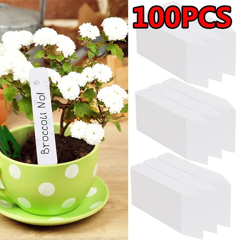 

100Pcs/set Plant Labels Reusable Plastic Plant Tags for Seedlings Garden Labels Nursery Plants Tag Seed Labels Plant Accessories