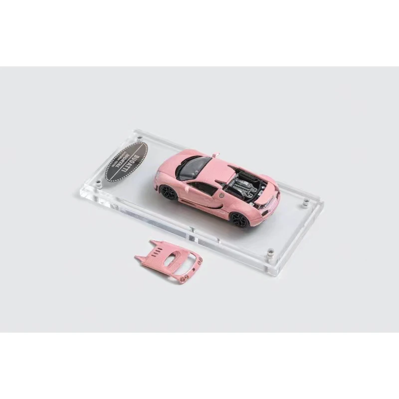 Presale Mortal 1:64 VEYRON Blue Orange Pink Carbon Diecast Diorama Car Model Collection Miniature Toys