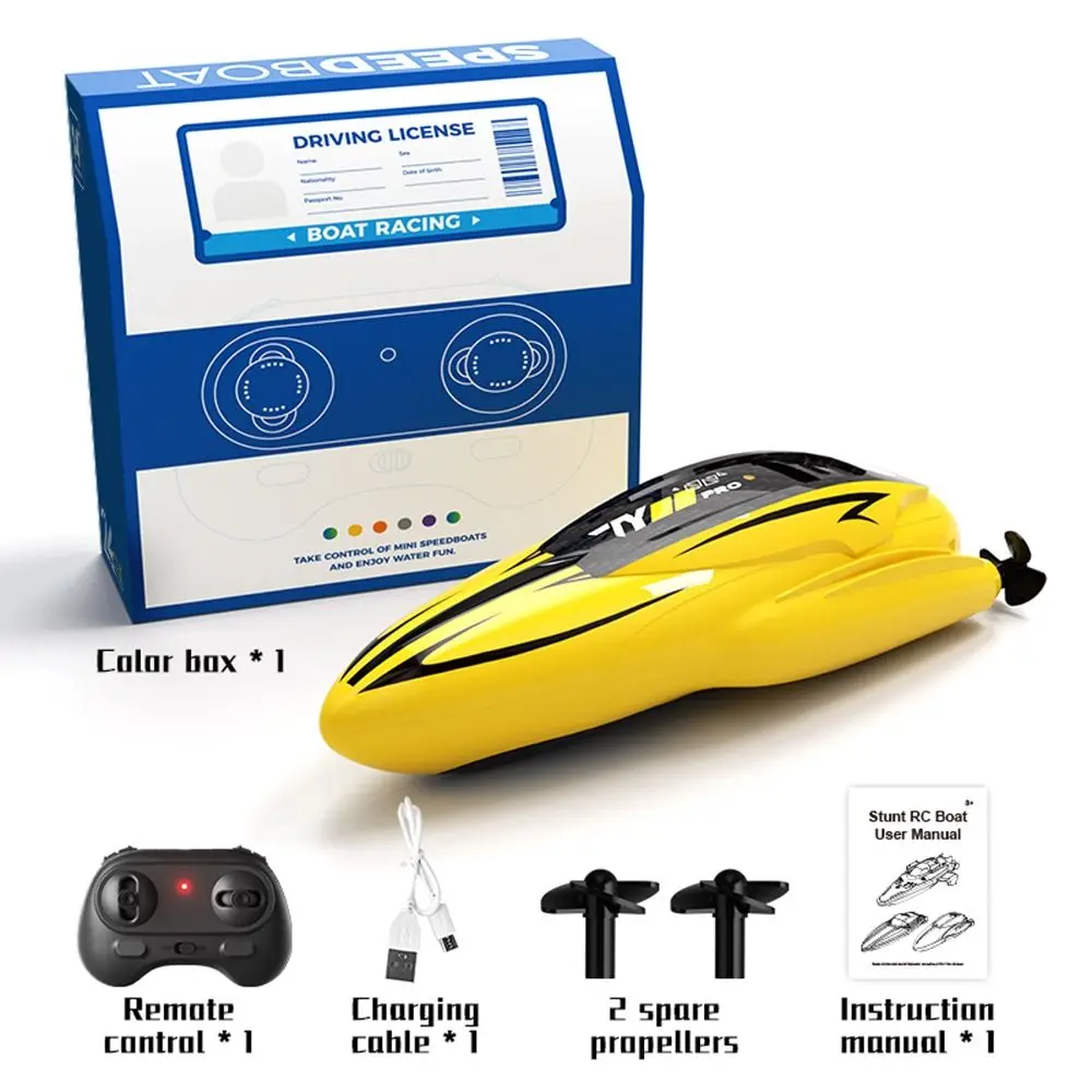 Electric Watercraft Special Effects Remote Control Ship LED Light Model Mini RC Boat High Speed Ship Long-lasting Dual Motors