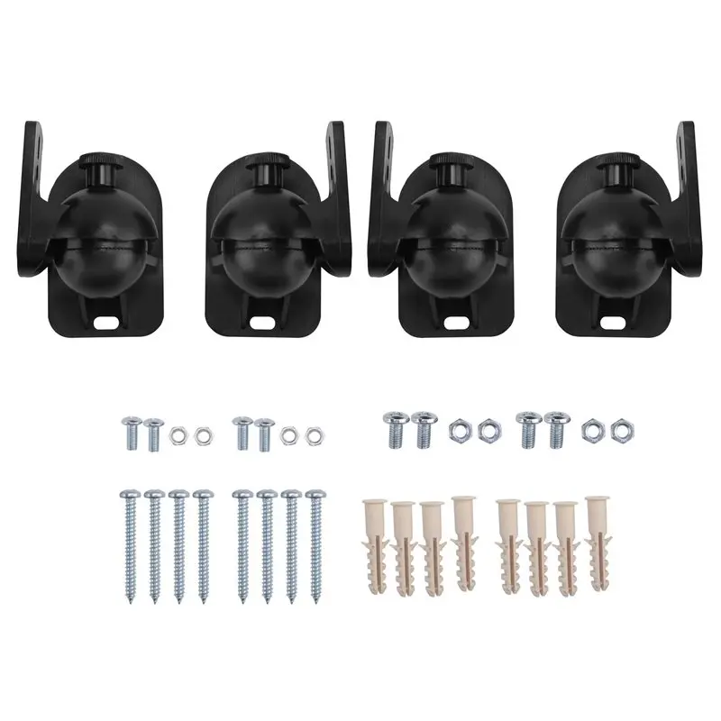 B84B-16PCS Universal Speaker Wall Mount Bracket Ceiling Stand Clamp With Adjustable Swivel And Tilt Angle Rotation