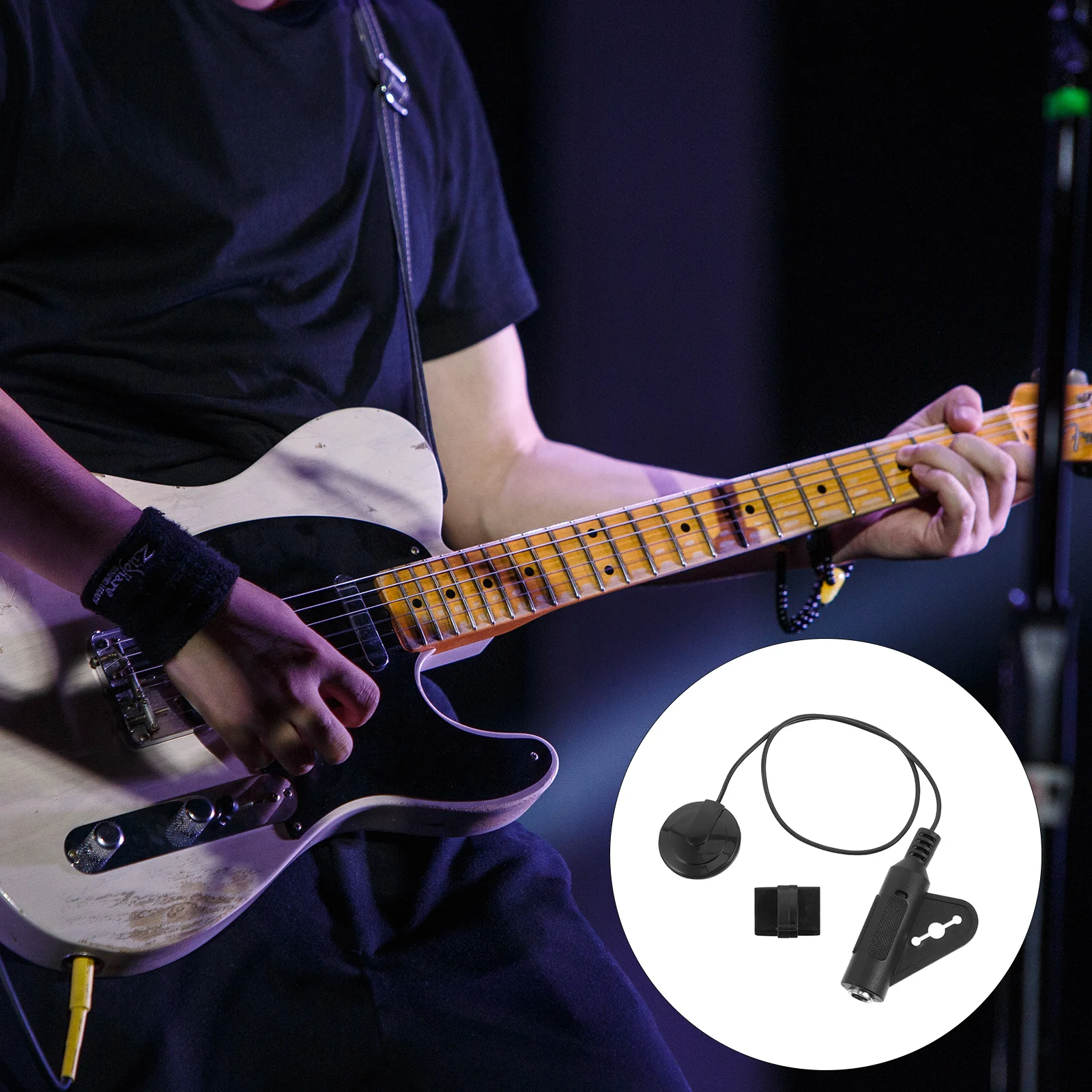 

Guitar Pickups Piezoelectric Transducer​ Musical Instrument Acoustic Classical Abs for