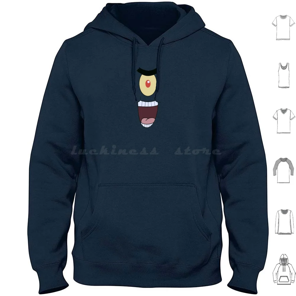Plankton Evil Sudadera con capucha de algodón de manga larga Plankton Evil Plankton Grin Plankton Plankton Fun Meme Memes Fun Plankton