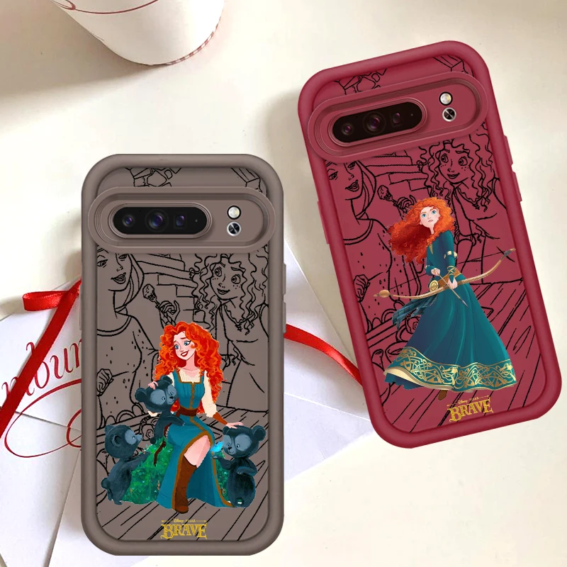 Disney Brave Legend Cartoon For Google Pixel 9 8A 8 7 7A Pro XL 5G Eye Ladder Phone Case Soft TPU Shockproof Cover