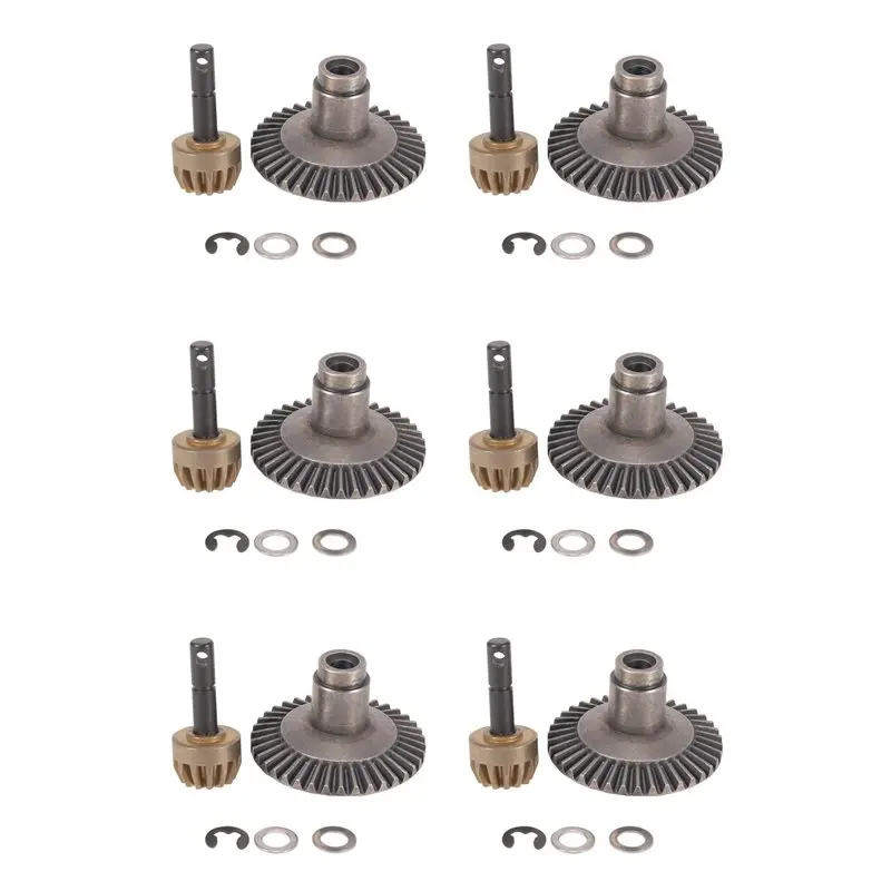 Pro 6X 13T 38T المعادن تاج موتور تروس مجموعة التروس الرئيسية التفاضلية للمحور الأمامي الخلفي محوري SCX10 90021 90022 #1