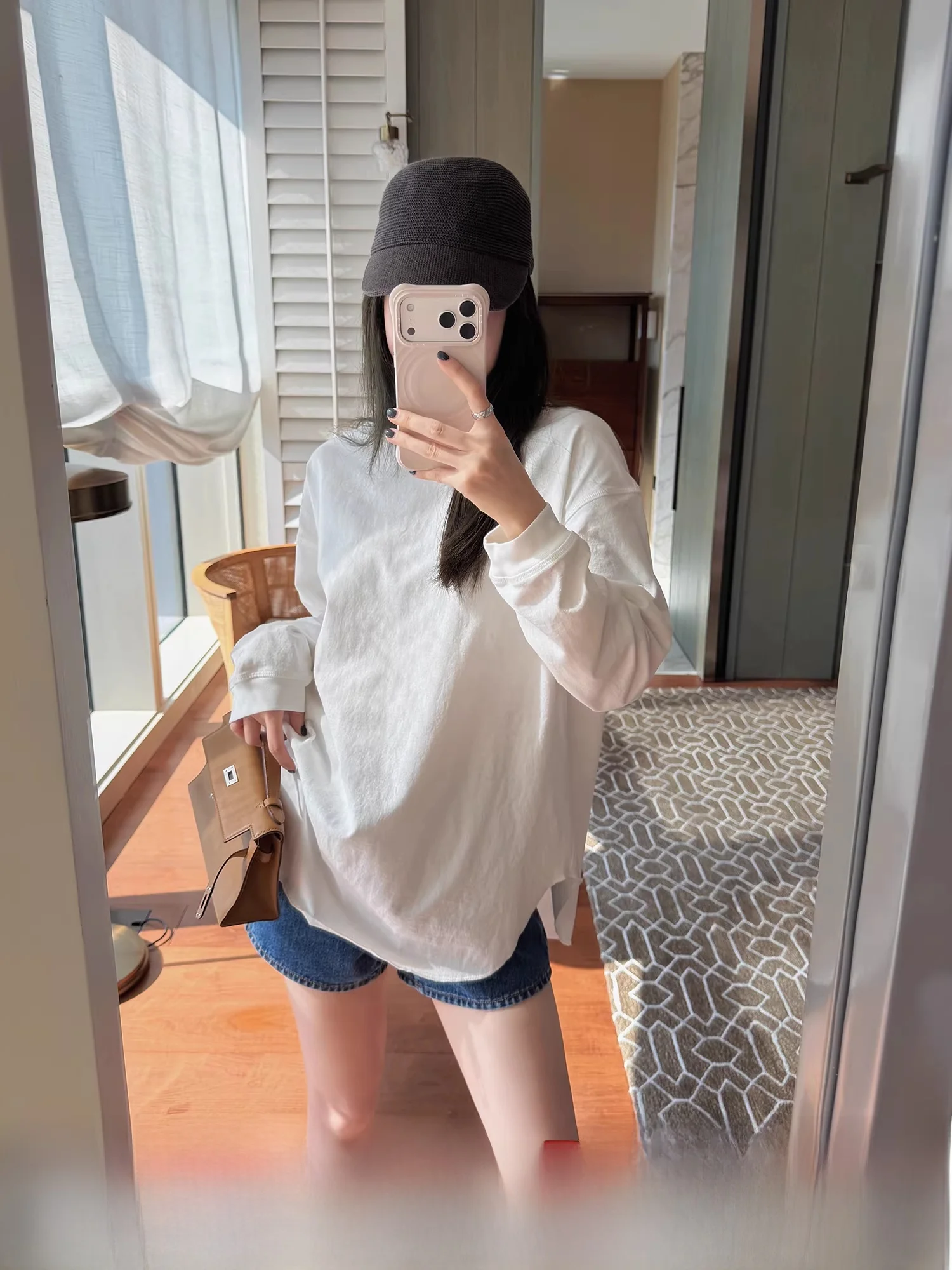 

Universal Cotton Linen Long Sve Women's T-irt Casual round Hem Top Breathable Comfortable Spring Faion Basic Sle