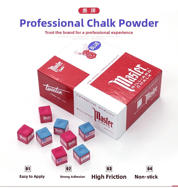 Pólvora para tiza de billar y tenis de mesa Master, pistola de tiza, cabezal de pólvora, para aficionados al deporte y fitness de Hastington
