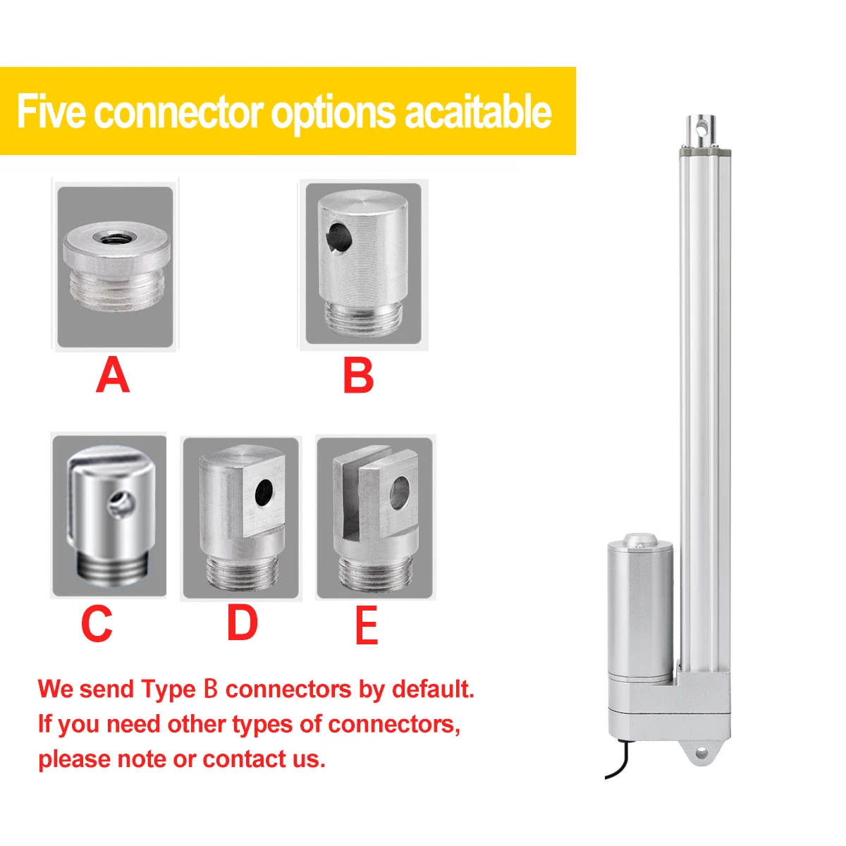 HAKIWO أقل الضوضاء 12V 24V IP65 المحرك الخطي 2500N 100 مللي متر 300 مللي متر 500 مللي متر 850 مللي متر 1000 مللي متر السكتة الدماغية لوحة طاقة شمسية تكييف نافذة مفتوحة