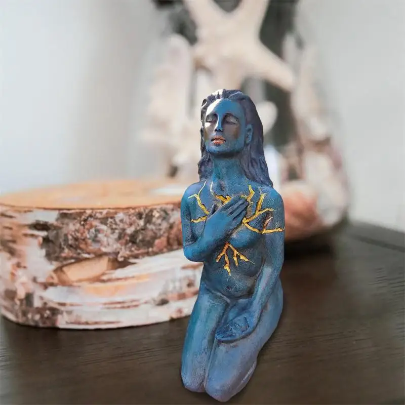 Healing Goddess Resin Sculptures Self Love Shaping Spirit Goddess Statue Figurine For Friends Women Office Ornaments Home Decor