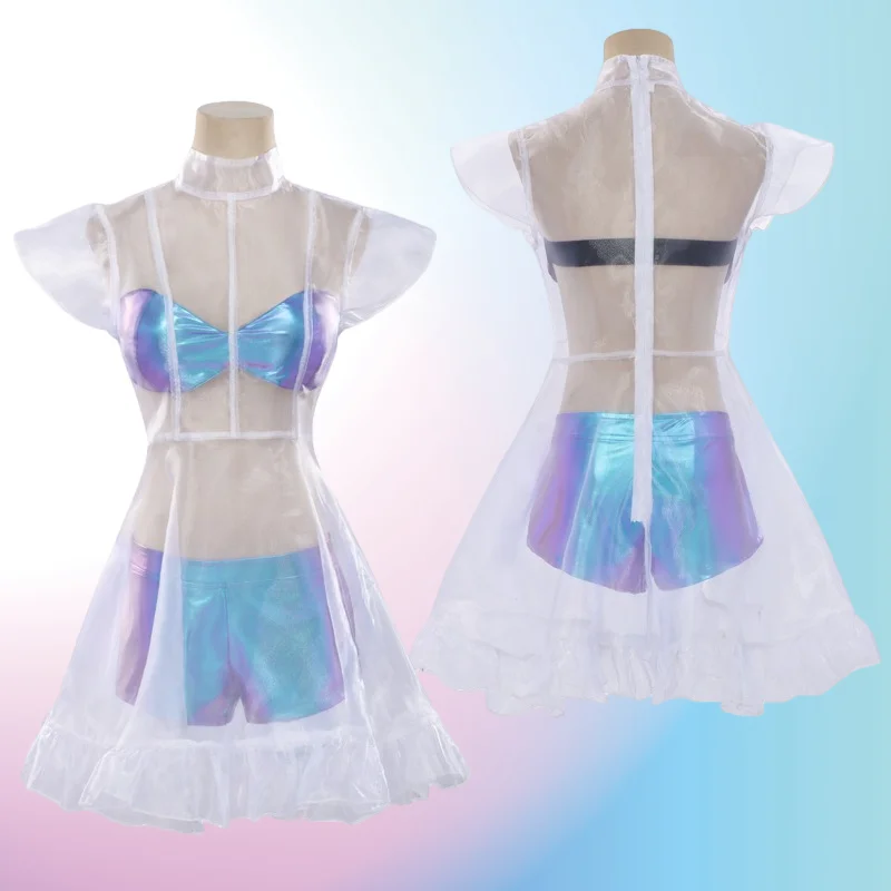 

AI Cosplay Astronaut Alien Artificial Intelligence Robot Costume Underwear Shorts Sheer Dress Full Set Outfit for Women