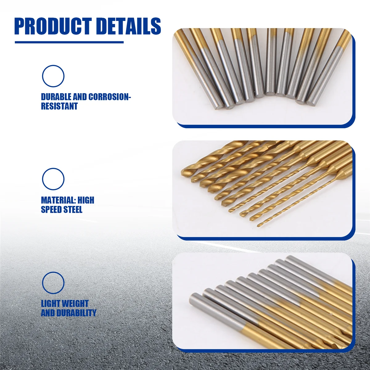 MLGB Micro-Twist-Bohrer-Set – 10-teilig, 0,6 mm–2,2 mm, winziger Bohrer, 2,35 Schaft, HSS-Mini-Gravurbohrer, Lochbohrwerkzeug